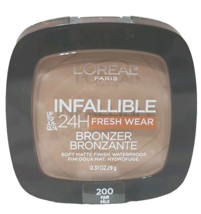 L&#39;Oreal Infallible 24H Fresh Wear Matte Bronzer #200 Fair/Pale – Waterpr... - $356.46 MXN