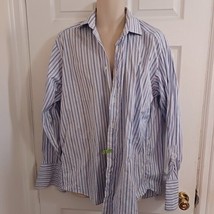 Faconnable Shirt Men&#39;s Striped 17L Casual Dress Button - £11.00 GBP