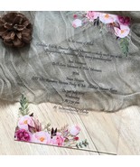 10pieces Acrylic Wedding Invitaitons,Custom Invitation Cards,Printable i... - $32.00