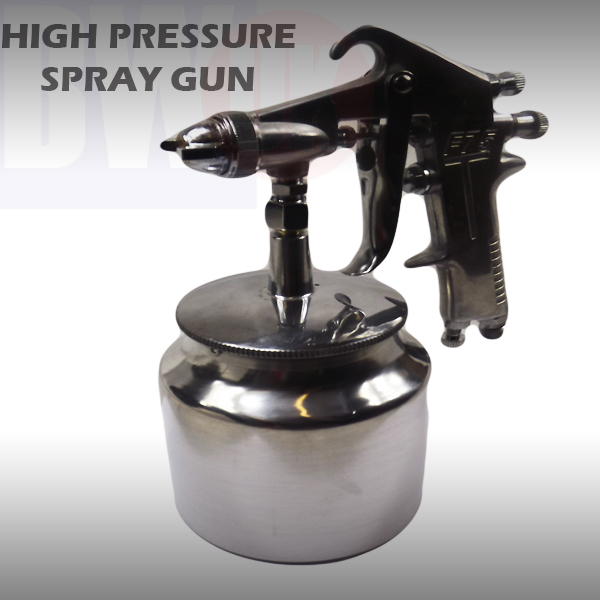 HIGH PRESSURE AIR SPRAY PAINT GUN BODYSHOP TOOL HIGH PRESSURE AIR CHROME... - $32.12