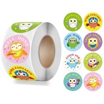 500pcs/roll Animals Cartoon Stickers for Kids Toys Sticker Various Cute Owl  - £7.18 GBP+