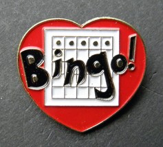 I Love Heart Bingo Lapel Pin Badge 1 Inch - £4.44 GBP