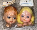 Vintage Doll Heads (one is Zim’s) one with hands Blonde Red hair New Old... - $19.94