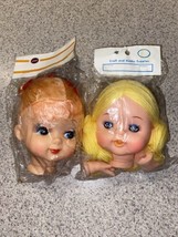 Vintage Doll Heads (one is Zim’s) one with hands Blonde Red hair New Old Stock - £15.93 GBP