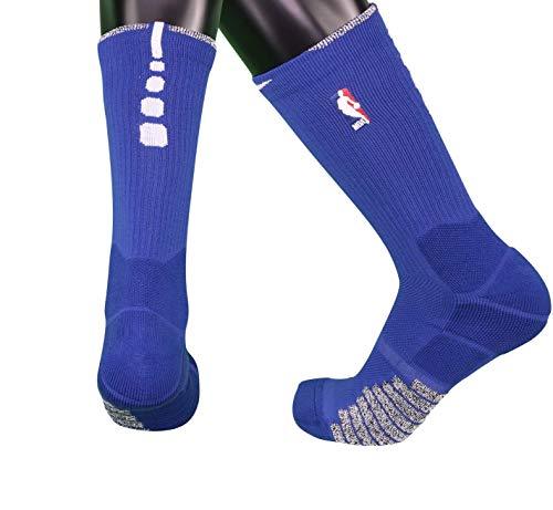 Nike NBA Authentics Detroit Pistons Basketball Crew Socks Team Issued (Blue/Gray