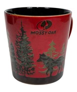 Mossy Oak Wolf In The Pine Woods Red Ceramic Coffee / Tea Cup / Mug 16 o... - $18.80