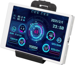 Computer Temp Monitor 3.5in PC Sensor Panel Display Mini Screen for Office White - £37.60 GBP