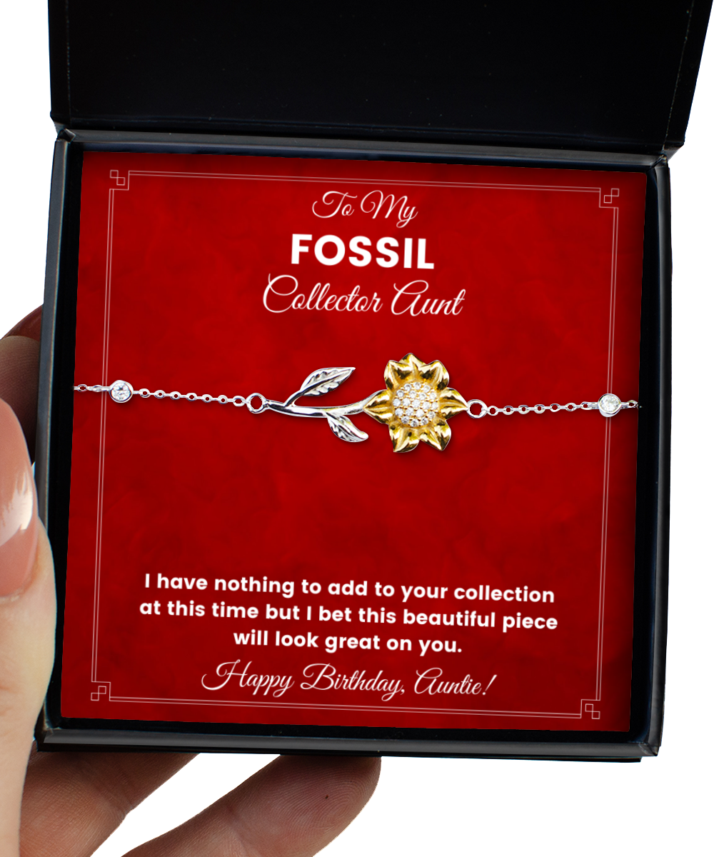 Fossil Collector Aunt Bracelet Birthday Gifts - Sunflower Bracelet Jewelry