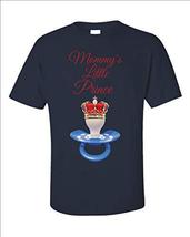 Kellyww Mommy&#39;s Little Prince Crown with Pacifier Design - Unisex T-Shirt Navy - £23.72 GBP
