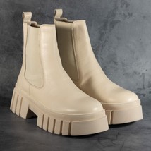AQUA Women&#39;s Bonds Stretch Platform Ankle Booties Color Beige - 100% Exc... - $1,359.00 MXN