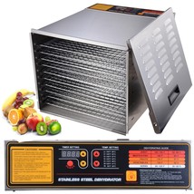 55L Commercial 10 Tray Stainless Steel Food Dehydrator Fruit Meat Jerky ... - £242.36 GBP