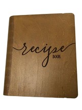 Wooden recipe binder A5 70 pages Blank Cook Book Recipe book handmade Uk... - $64.35
