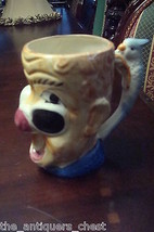 Vintage Toby Mug Clown with Parrot Handle Made in Occupied Japan [97b] - £27.69 GBP
