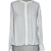 White Button Up Long Sleeve Blouse Size XS - £19.44 GBP