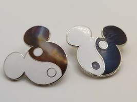 Mickey Mouse Yin Yang Vintage Enamel Pin 2000 Celebrate Future Hand in H... - $24.55