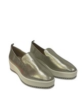 Karl Lagerfeld Women’s Paris Brea Leather Metallic Slip-On Platform Sneakers 9.5 - £47.47 GBP