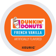 Dunkin&#39; Donuts French Vanilla Coffee 22 to 132 Count Keurig K cup Pick A... - $25.89+