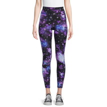 No Boundaries Juniors Sueded Ankle Mini Planet Purple Galaxy Leggings XL... - $16.82