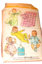 SIMPLICITY 5434 newborn layette needs stretch fabric see description (se... - $3.50