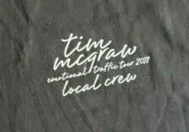 Tim Mc Graw T-Shirt Xl 2011 Local Crew Emotional Traffic Tour Black Free Shipping - £11.76 GBP