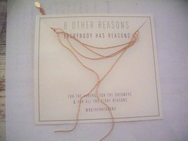 New 8 Other Reasons Necklace Nine Lives Choker Rose Gold Bead Chain - £19.46 GBP
