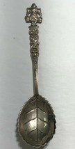 English Leaf Collector Souvenir Sterling Silver .800 Spoon - £78.94 GBP