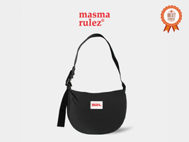 [Masmarulez] halfmoon cross bag black Korean Brand Casual bag Student bag - £55.02 GBP