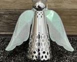 Bath &amp; Body Works Wallflower SILVER ANGEL Light Up Holder w/ Glitter Wings - $14.50