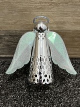 Bath &amp; Body Works Wallflower SILVER ANGEL Light Up Holder w/ Glitter Wings - £11.40 GBP