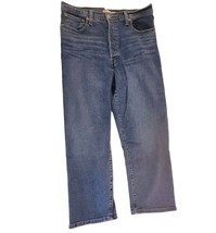 Levi&#39;s Ribcage Straight Ankle Button Fly Denim Jeans 32x27 High Rise 726... - £17.81 GBP