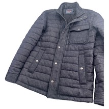 Faherty Men Winter Coat Puffer Jacket Wool Lane Cotton Blend Blue Chambr... - $148.47