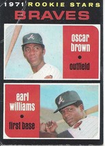 1971 Topps Braves Rookie Stars Oscar Brown Earl Williams 52 VG - £0.78 GBP