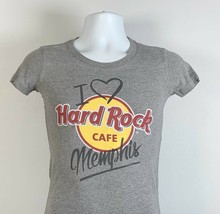 Hard Rock Cafe I Love Memphis T Shirt Womens XS Cotton Poly Rayon Blend - £17.22 GBP