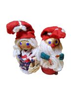 Wood Handcrafted Holline Denmark 4&quot; Man &amp; Woman Holiday Christmas Figure... - $146.03 MXN