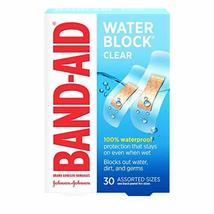 Band-Aid Brand Water Block Clear Bandages, Box of 30, Waterproof - $5.58