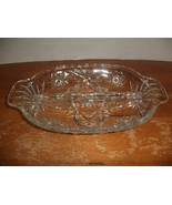 Vtg. Divided Serving Dish Glass 2 Handles Relish  Anchor Hocking (1940-60) - $280.22 MXN