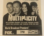 Multiplicity Movie Print Ad Vintage Michael Keaton Andie MacDowell TPA3 - £4.66 GBP