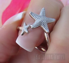 Starfish Ring: Nautical Sterling Silver Vacation Jewelry - $588.88 MXN