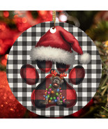 Reindeer Cane Corso Dog Buffalo Plaid Christmas Ornament Gift Tree Decor... - $21.66 CAD