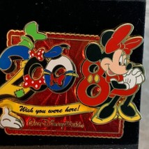 Walt Disney World Trading Pin Minnie Mouse Wish You Were Here 2008 Limited Ed - £29.43 GBP