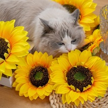 Single Sunflowers Heads, Artificial Sunflowers, Artifical Silk fall flow... - $37.82 MXN+