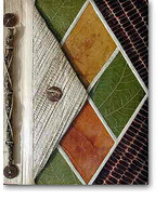 Leaf Notebook Journal Hand Crafted Bali Diamond Design Natural Leaves NEW - $12.19