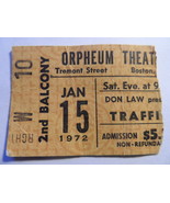 Traffic Vintage 1972 Ticket Stub Orpheum Theatre Boston Presented By Don... - $14.95