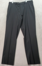 Lauren Ralph Lauren Dress Pants Womens Size 33 Black Pockets Flat Front Straight - £20.26 GBP