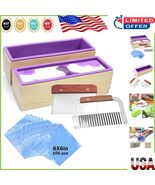 42 oz Rectangular Silicone Soap Molds &amp; Shrink Wrap Bags - Complete Baki... - $738.34 MXN