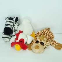 Animal Hand Puppets Giraffe Zebra Chicken Lot Of 3 Caltoy Plush 10&quot; Full... - £23.73 GBP