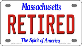 Retired Massachusetts Novelty Mini Metal License Plate Tag - $284.59 MXN