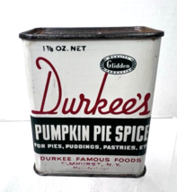 Durkee&#39;s Famous Foods Pumpkin Pie Spice Tin Elmhurst NY 1 7/8 oz - $19.31