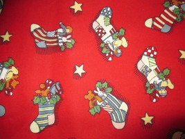 Fabric Christmas Fabric Tradition Stuffed Stockings to Quilt Craft Sew $4.25/Lot - $4.25