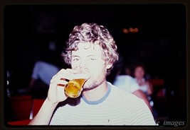 1977 Cute College Boy Drinking Beer Kodachrome 35mm Slide - £2.81 GBP